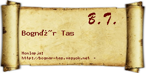 Bognár Tas névjegykártya